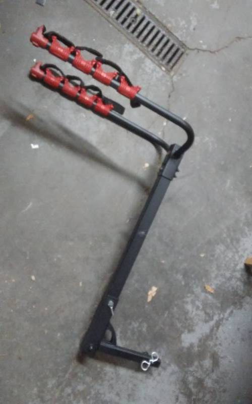 lot 9 image: Receiver Hitch Mount Bike Rack For 4 Bikes