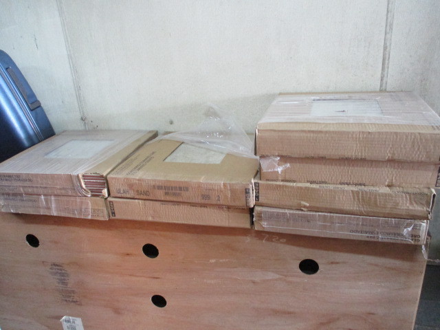 lot 67 image: 8 Boxes of new Sand colored tile