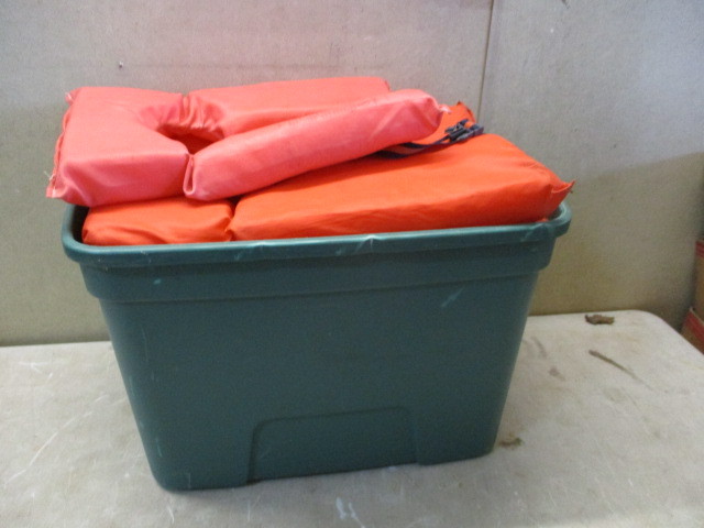 lot 99 image: 7 life jackets