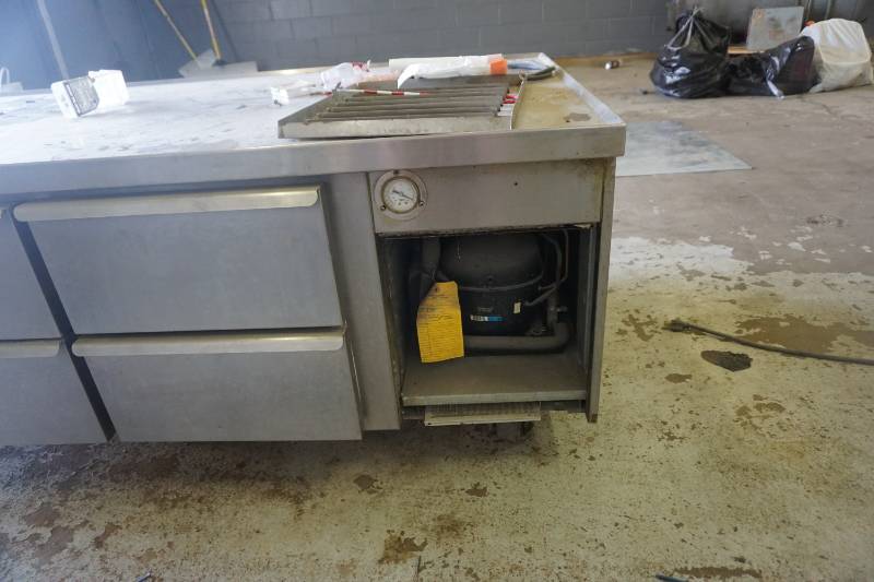 Stainless Steel 4 Drawer Refrigeration Storage Unit