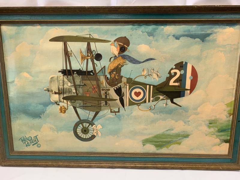 lot 13 image: Vintage Framed Rick Reinert Artwork