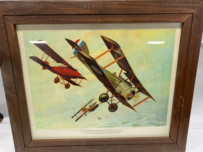 lot 26 image: Framed The Von Richthofen Artwork