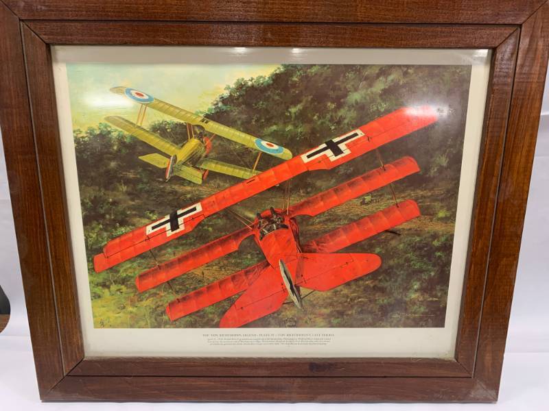 lot 27 image: Framed The Von Richthofen Artwork