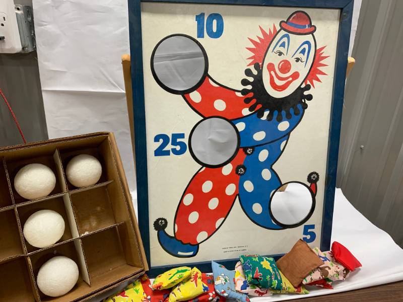 lot 35 image: Antique BallBag Game with Board