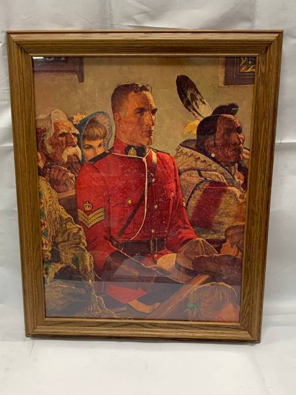 lot 39 image: Vintage Framed A. Friberg Picture 16 58 x 20 58