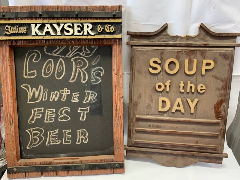 lot 62 image: Vintage Restaurant Boards