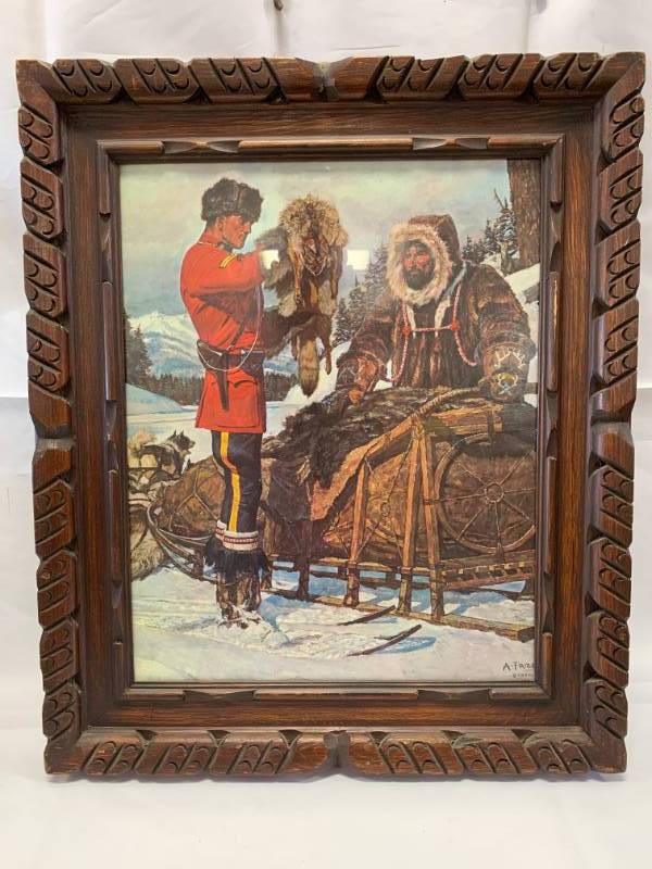 lot 70 image: Vintage Framed A. Friberg Picture