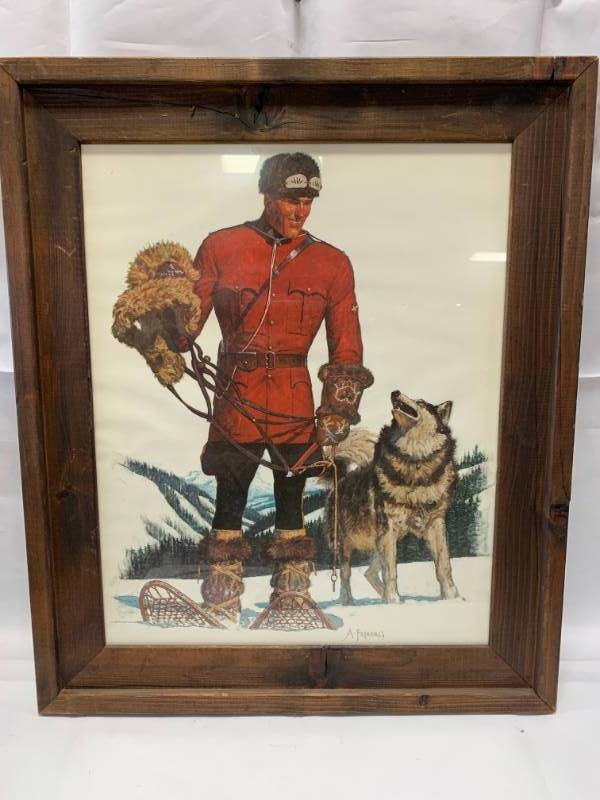 lot 75 image: Vintage Framed A. Friberg Picture