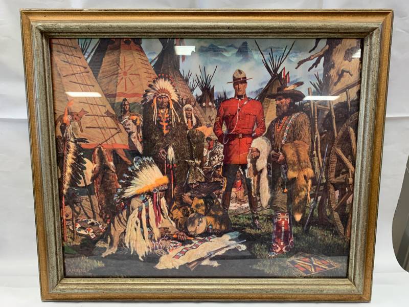lot 76 image: Vintage Framed A. Friberg Picture