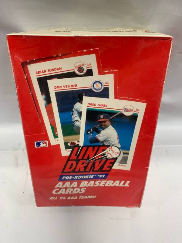 lot 88 image: Unopened Box Line Drive AAA Baseball Cards from 1991