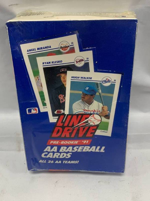 lot 89 image: Unopened Box Line Drive AA Baseball Cards from 1991