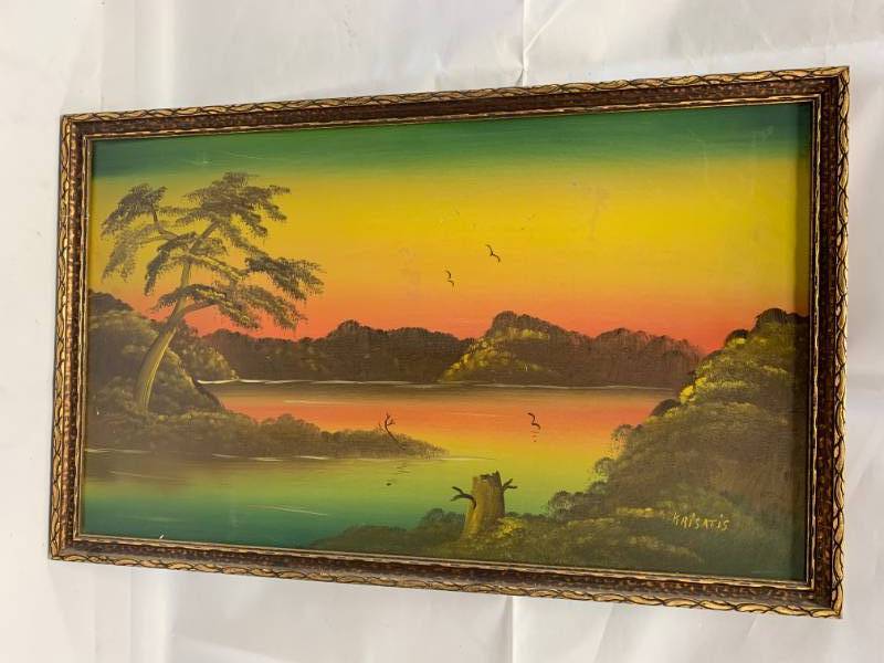 lot 92 image: Vintage E.W. Krisatis Painting