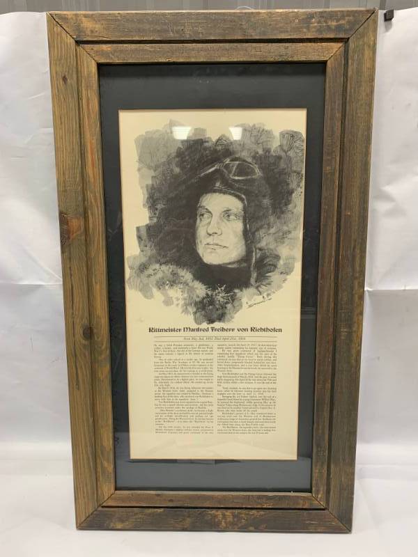 lot 95 image: Manfred Von Richthofen Framed Article