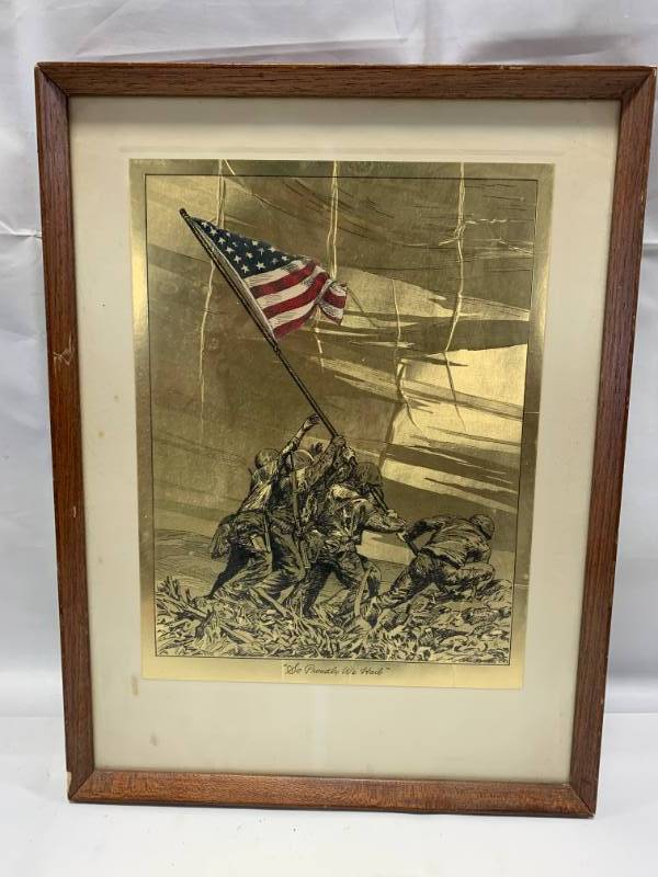 lot 109 image: So Proudly we Hail Framed Art