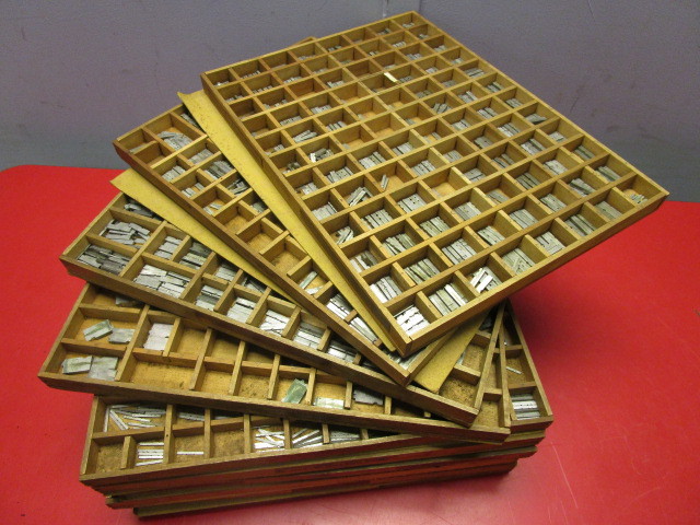 lot 603 image: ANTIQUE LETTERPRESS DRAWERS