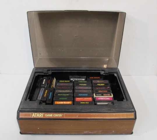 lot 64 image: Large Lot of Vintage ATARI Video Games wCase