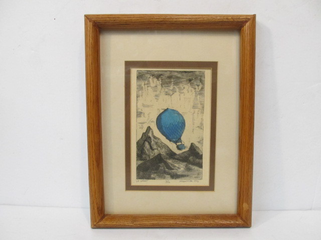 lot 66 image: Vintage Signed Dated MICHAEL OHL Colored Etching