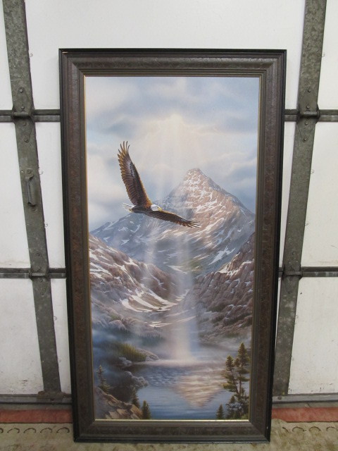 lot 3 image: Beautiful Large RICK KELLEY Reflections of Freedom MASTER EDITION Signed Numbered Canvas Gicle Print