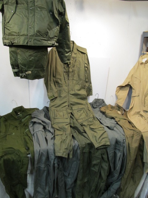 lot 77 image: Collection of Vintage Military Air Force etc Flight Suits