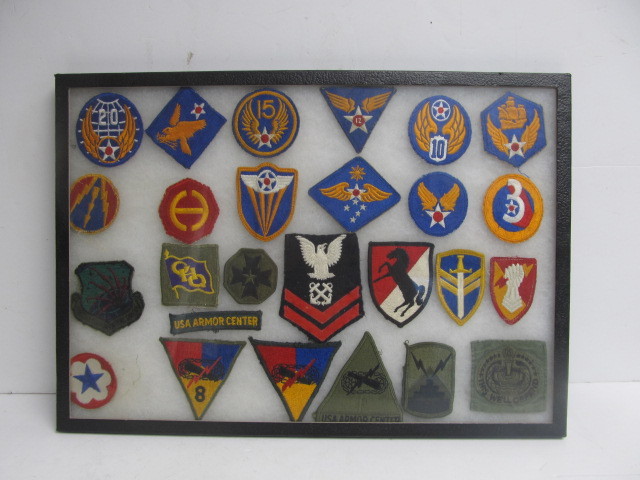 lot 22 image: Collection of Original WW2 Military Patches