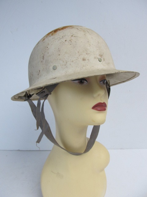 lot 23 image: Old Vintage Metal Doughboy Civil Defense Military Helmet