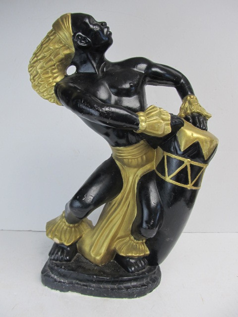 lot 33 image: Large Vintage 22 Drummer Statue