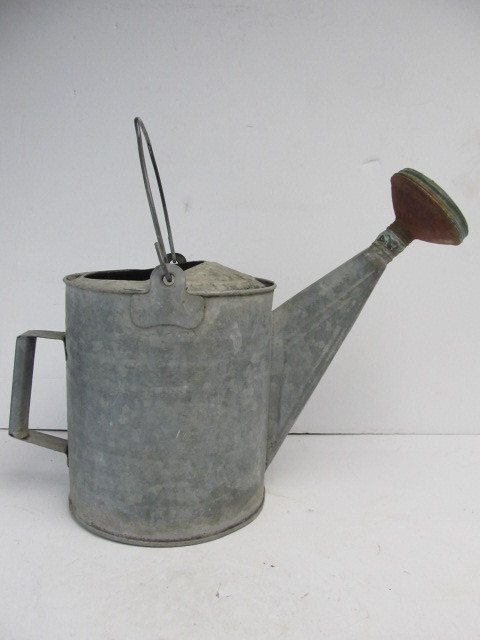 lot 84 image: Antique Galvanized Watering Can wSpout