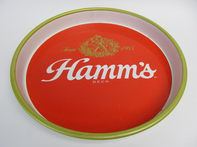 lot 92 image: Vintage HAMMS Metal Beer Tray