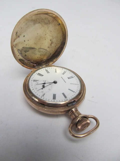 lot 105 image: Vintage WALTHAM Gold Filled Pocket Watch