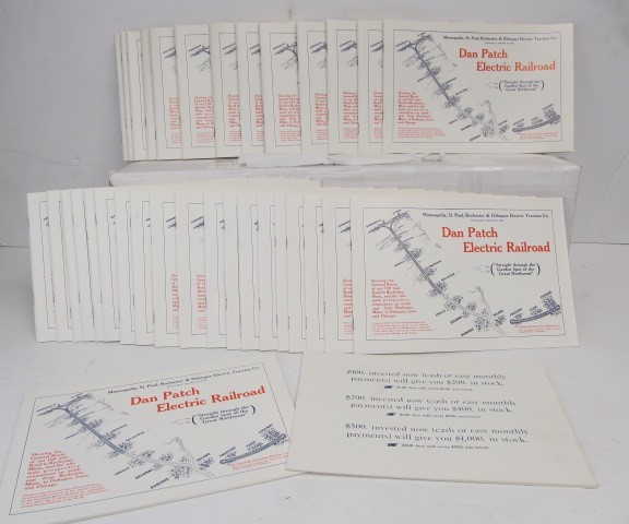 lot 107 image: LARGE Lot of Dan Patch Electric Railroad Brochure Booklets