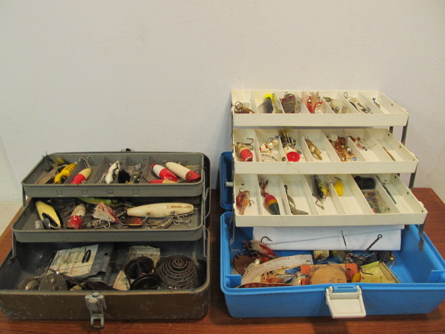 lot 172 image: 2 Tackle Boxes FULL of Vintage Fishing Tackle