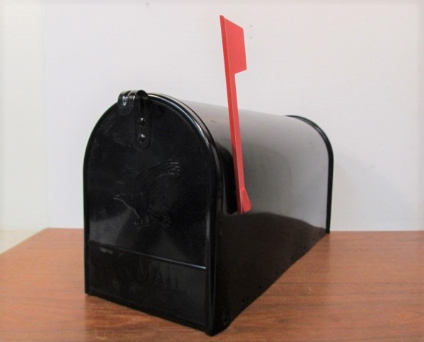 lot 181 image: Large Unused Rural Style Metal Mail Box