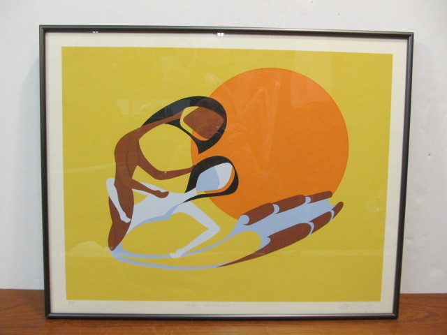 lot 196 image: Mid Century style Abstract Mod Art Signed Huibert Sabelis