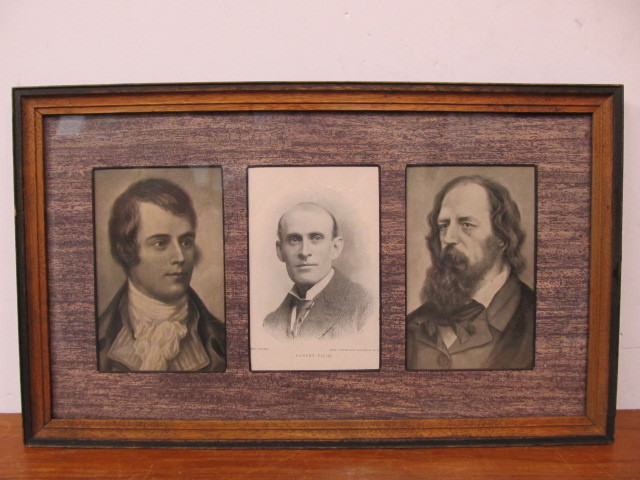 lot 197 image: Vintage Print Sketch Prints of Famous Writers