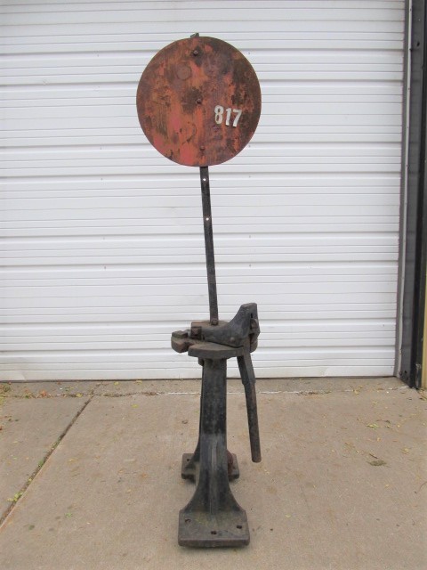 lot 4 image: Original Antique Cast Iron NORTHERN PACIFIC Railroad Switch Stand