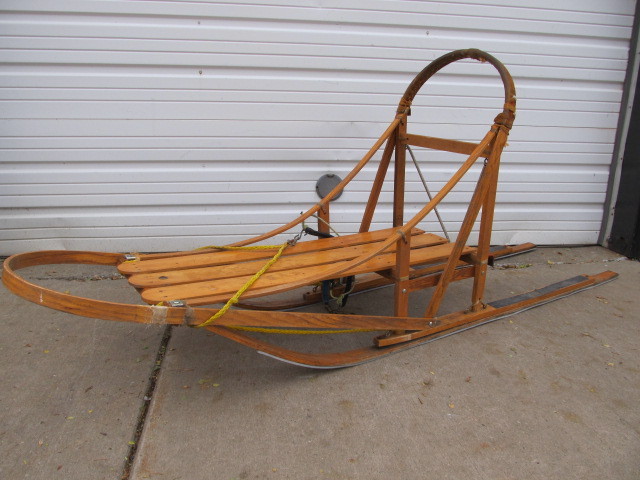 lot 253 image: Vintage HERTERS Bentwood Dogsled 