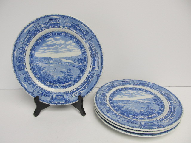 lot 255 image: Set of 4 Old Vintage 1930s BALTIMORE & OHIO Railroad China 10 Dinner Plates