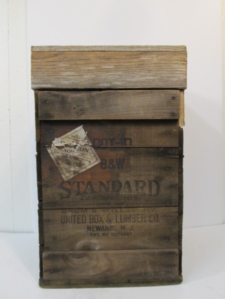 lot 247 image: Antique Wooden Acid Poison Primitive Shipping Crate