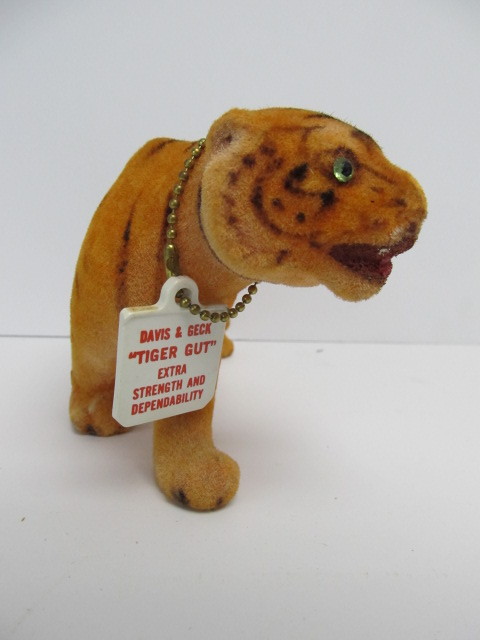 lot 297 image: Vintage DAVIS & GECK Medical Tiger Gut Advertising Display