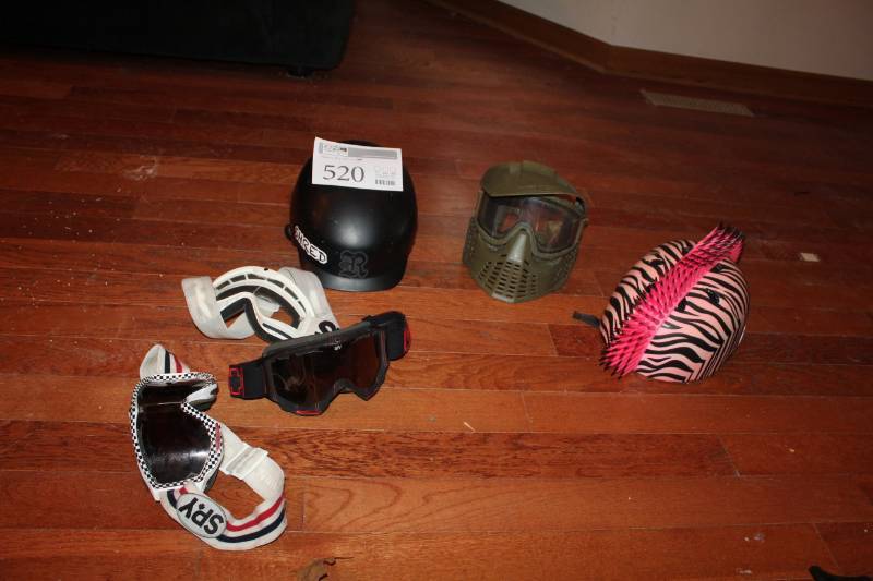 lot 520 image: Helmet, Facemask, Goggles