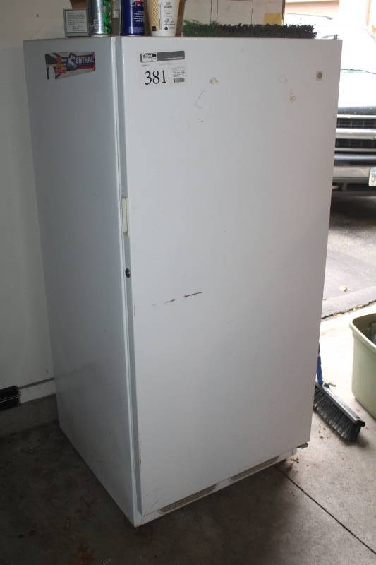 lot 381 image: 2004 GE Upright Freezer
