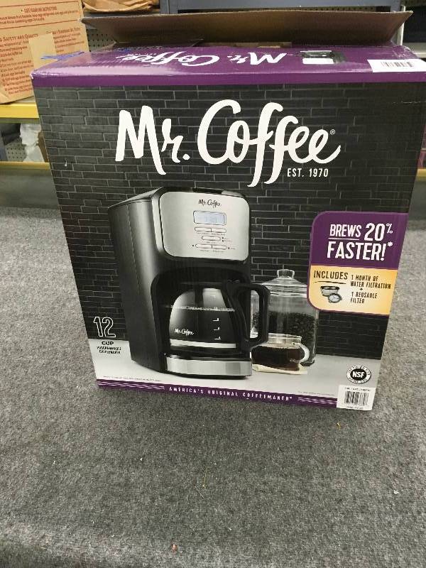 lot 260 image: Mr. Coffee 12 Cup, Retail $29.99