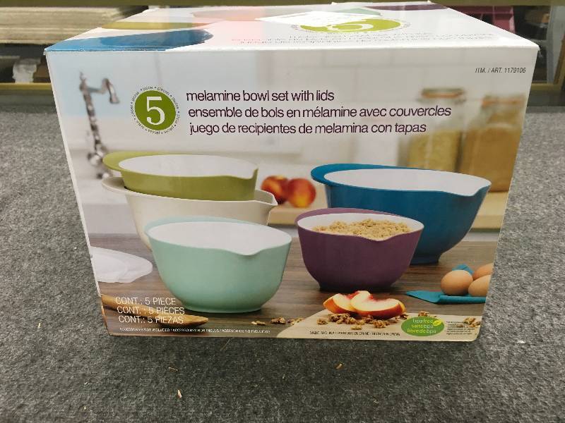 lot 294 image: Pandex 5 Pc Mixing Bowls, Retail $17.99