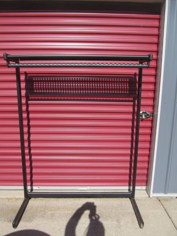 metal coat hanging station