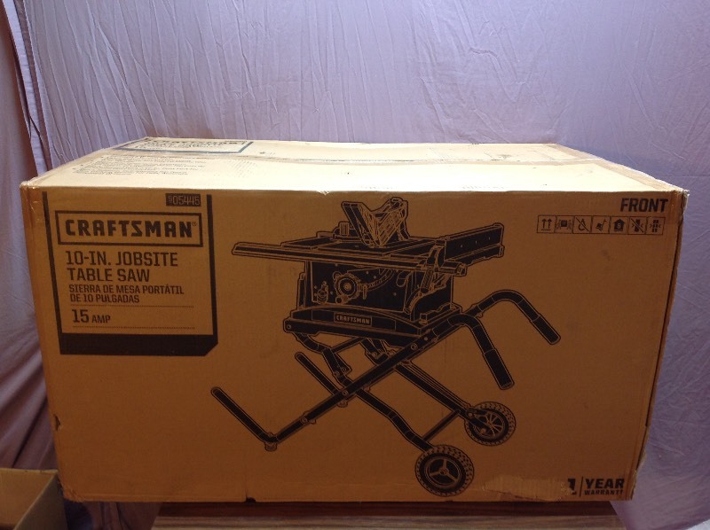 lot 1 image: New Craftsman 10 Jobsite Table Saw