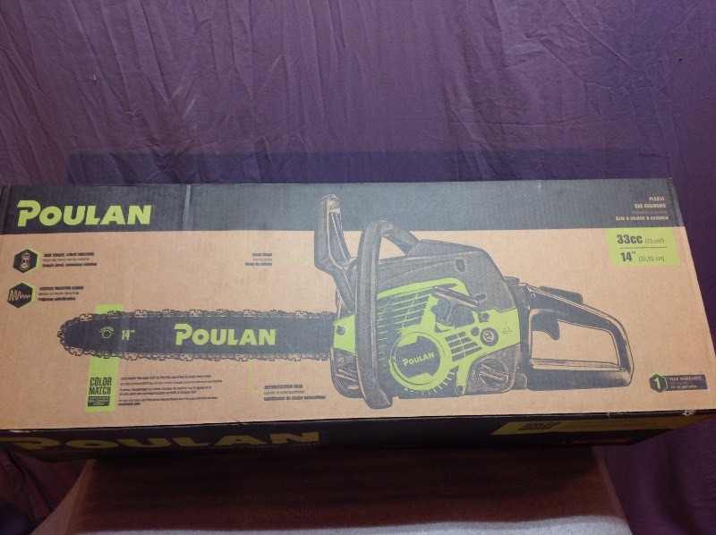 lot 7 image: New Poulan 14 Gas Chainsaw
