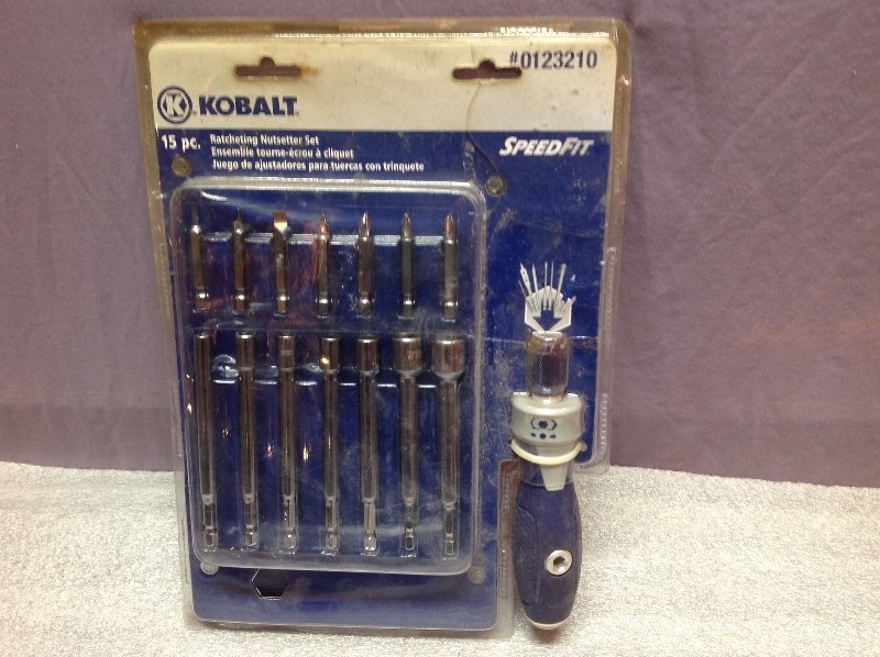 lot 55 image: Kobalt 15 pc Ratcheting Nutsetter Set