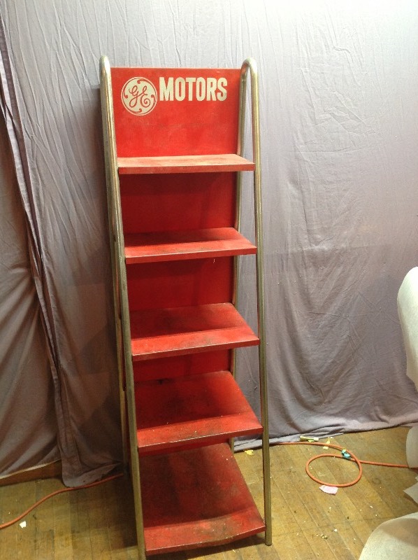 lot 92 image: Vintage GE Motors Metal Rack