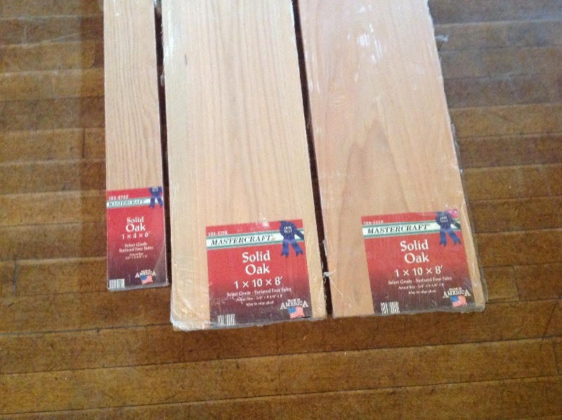 lot 107 image: Solid Oak Boards