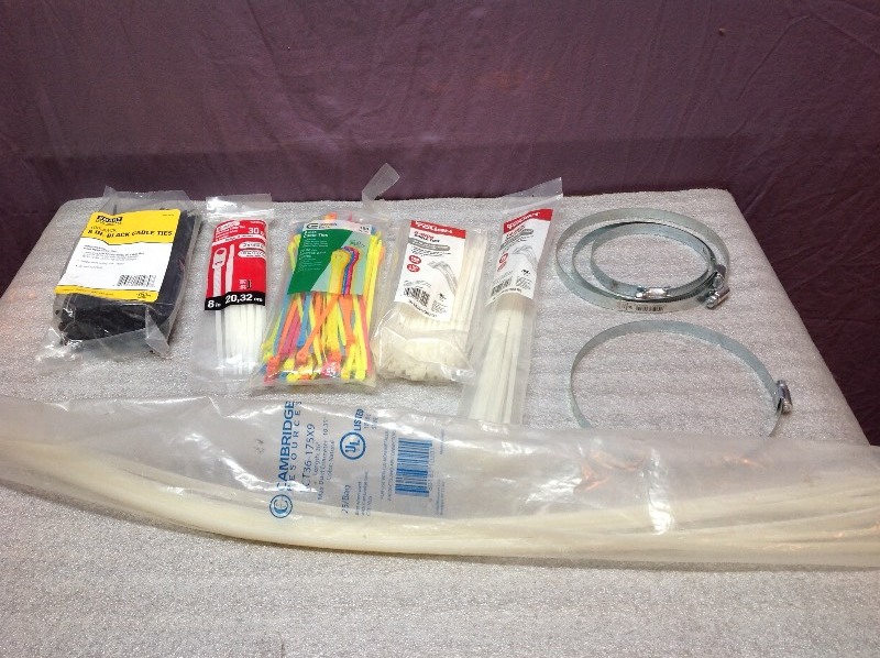 lot 125 image: Cable Ties & Hose Clamps